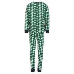 Groene katoenen pyjama set met masker