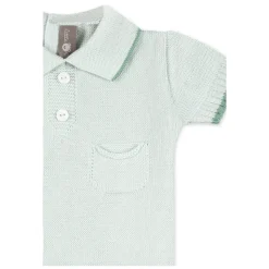 Groene Katoenen Romper met Applicatieknopen