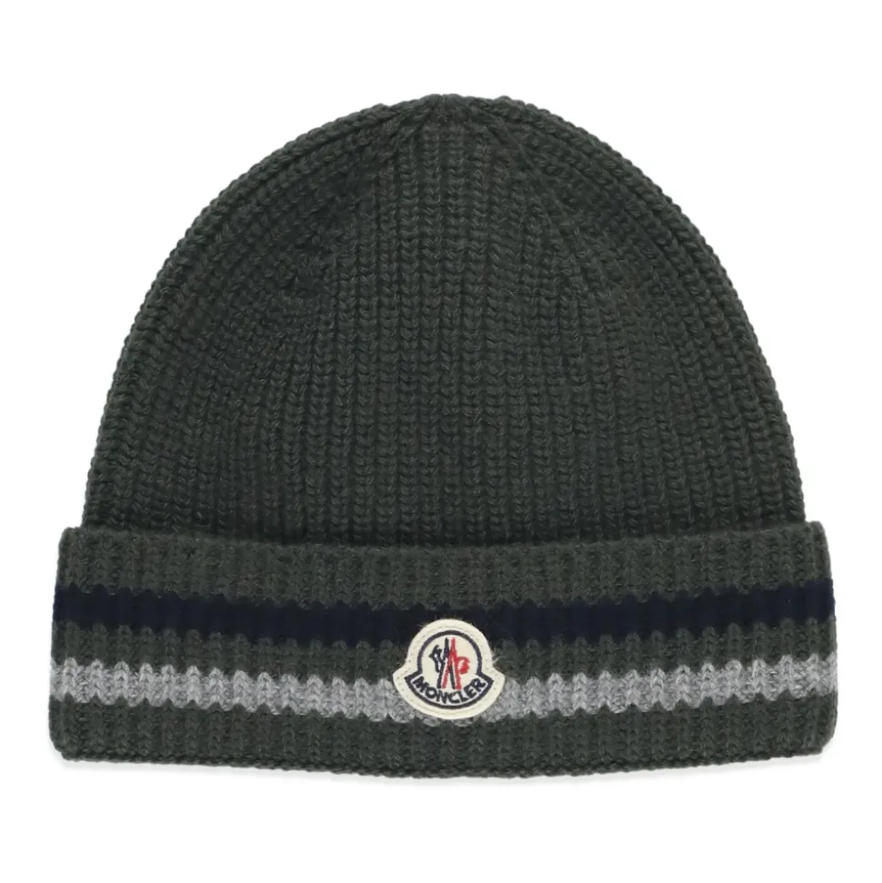 Groene Kinderen Beanie met Logo Patch