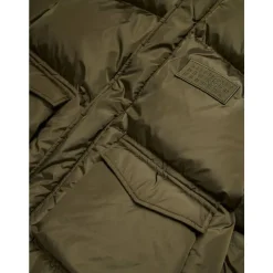 Groene kinderjas met logotoepassing