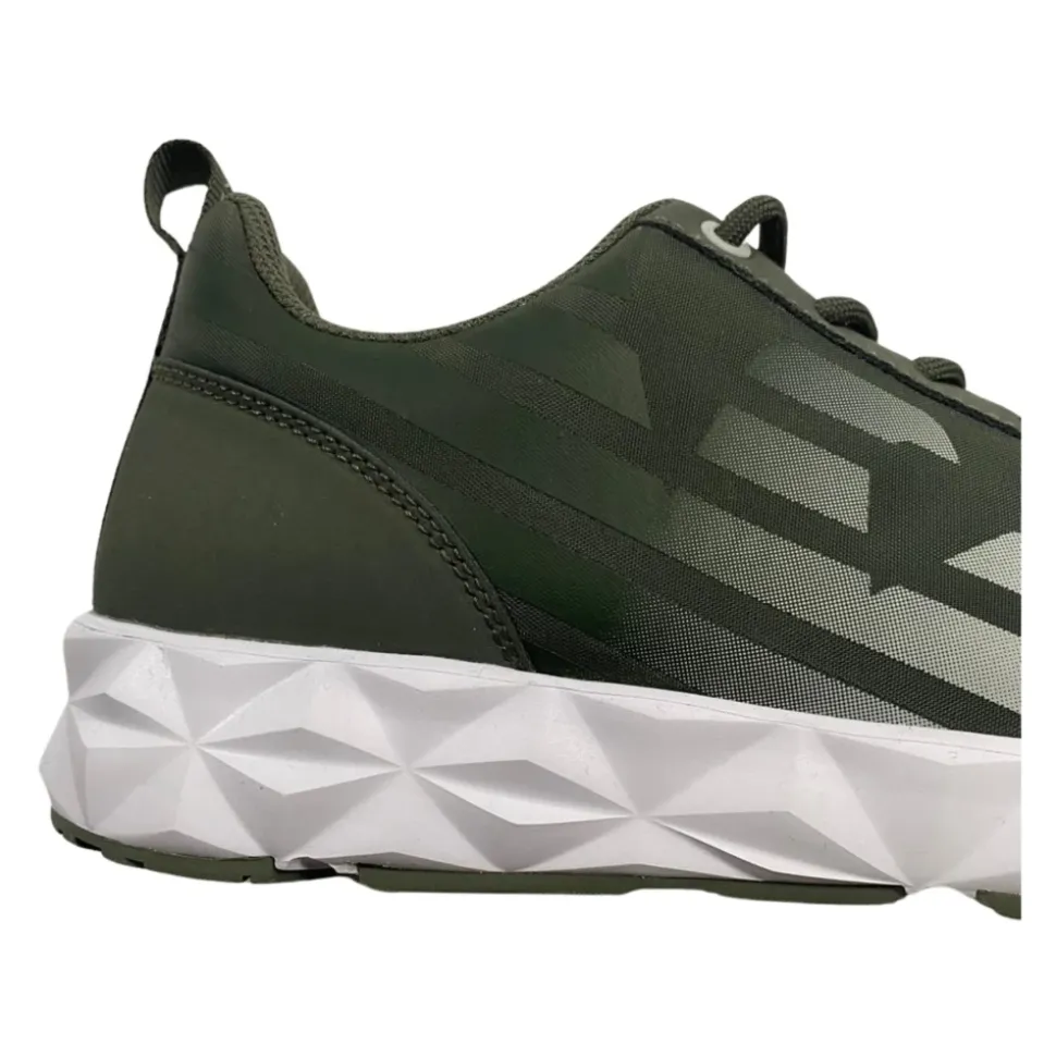 Groene platte schoenen kinderen nylon logo