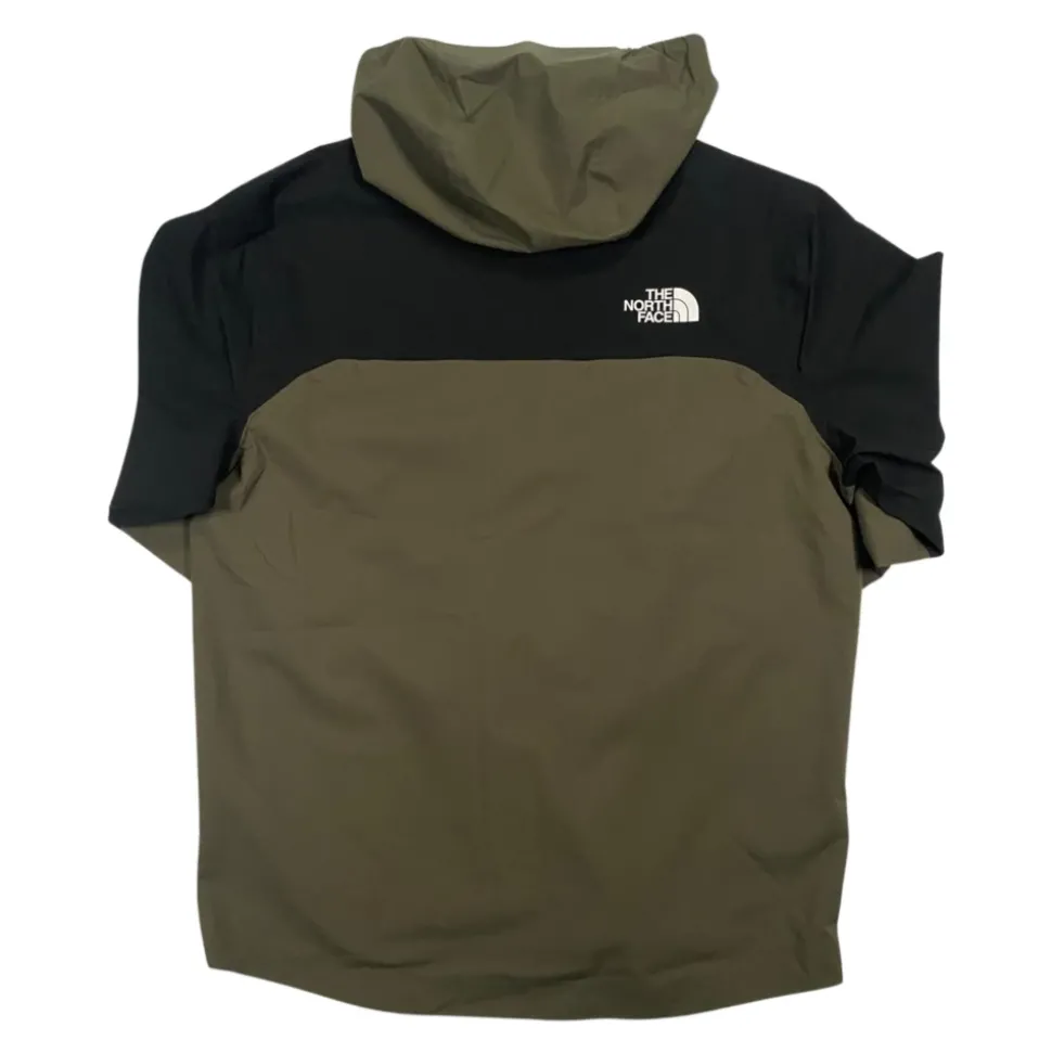 Groene winddichte capuchonjas kinderen