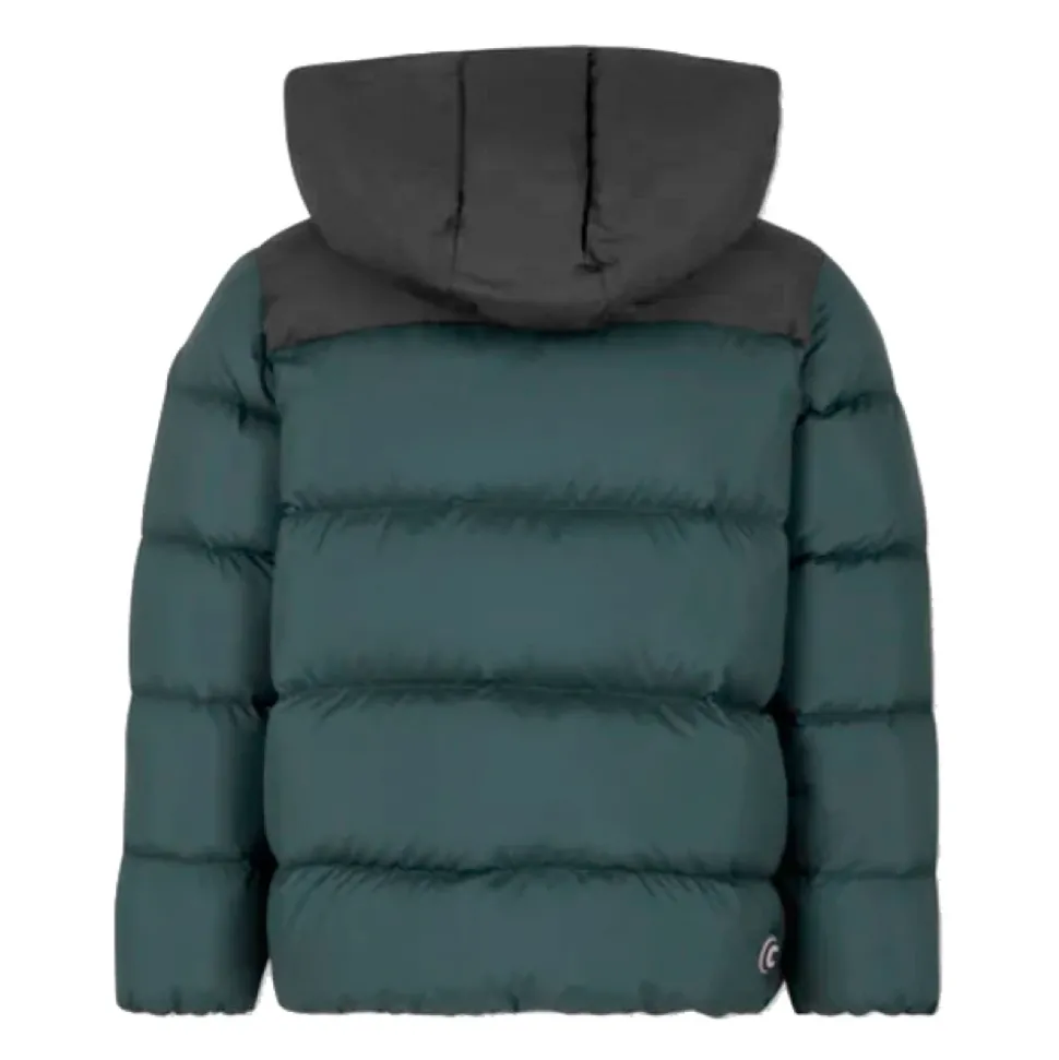 Groene winterjas met ritssluiting