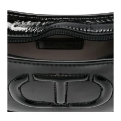 Handtas en schoudertas met patentledereffect