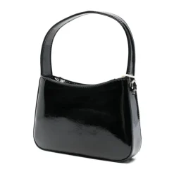 Handtas en schoudertas met patentledereffect