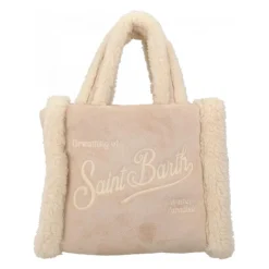 Handtas met shearling-effect