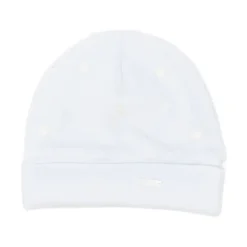 Heldere Blauwe Polka Dot Beanie Hoed