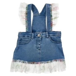 Hemelsblauwe Newborn Meisje Tuinbroek