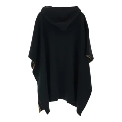 Hooded Cape with Logo Lettering