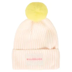 Iridescent Pink Beanie met Pompom