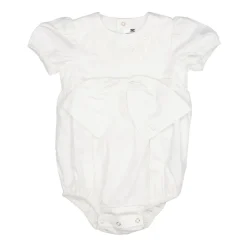 Ivoor Bloemen Geborduurde Ballonmouw Top