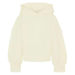 Ivoor Fleece Katoenen Hoodie met Logo