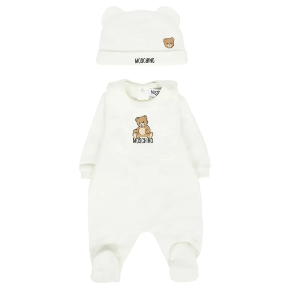 Ivoor Rompers Set met Teddy Bear