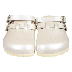 Ivoorzachte satijnen muiltjes