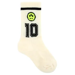 Ivory Smiley Terry Socks
