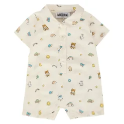 Ivory Teddy Bear Jacquard Romper