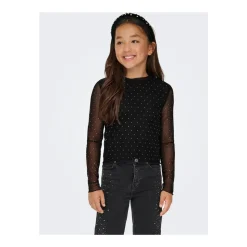 Jada Long Sleeve Rhinestone Mesh Top