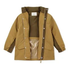 Jas met capuchon verborgen in kraag