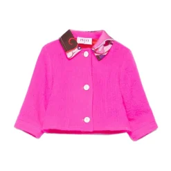 Jas met contrasterende kraag