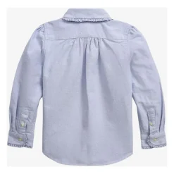 Katoenen Club Kraag Shirt Ruche Afwerking