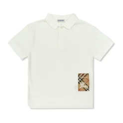 Katoenen polo shirt met logo patch