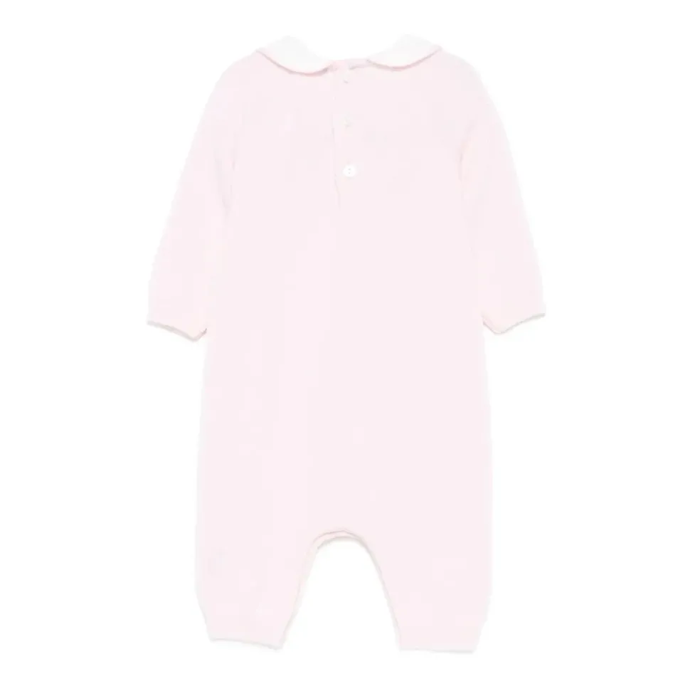 Katoenen romper met kabelmotief