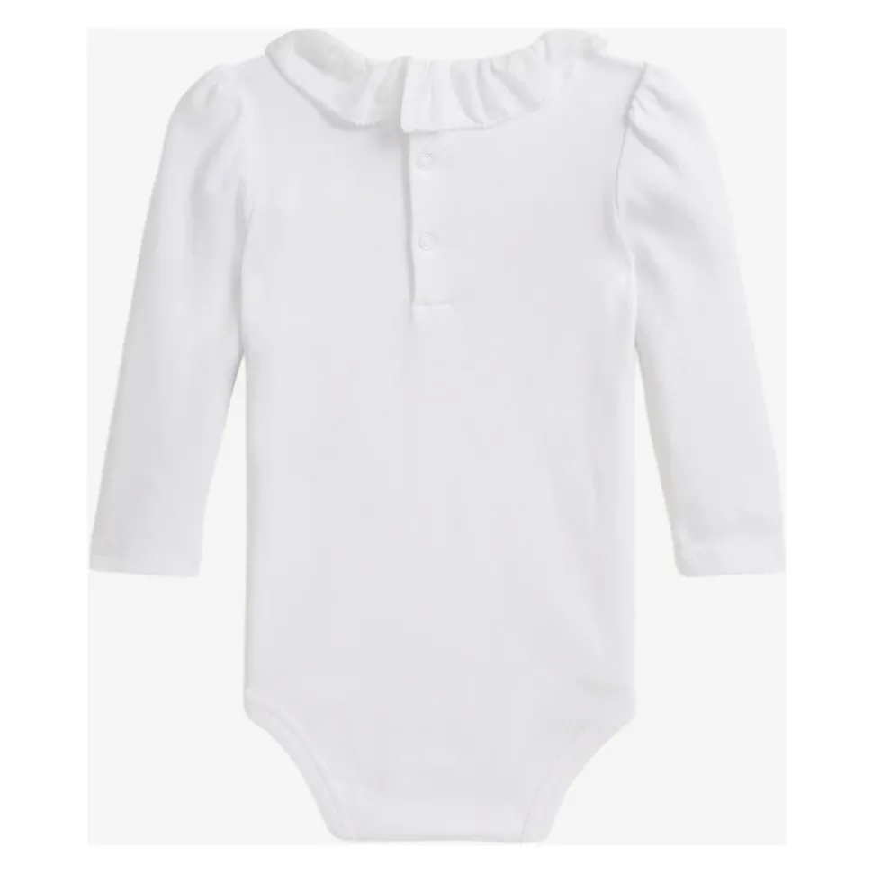 Katoenen romper met ruches en logo