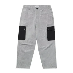 KIDS - Grijze cargobroek met contrasterende details