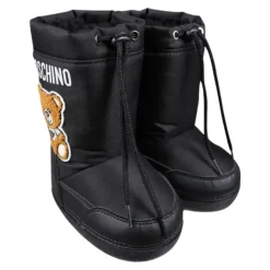 Kids Zwarte Snowboots Teddy Design