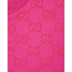 Kinderen Allover GG Print T-shirts Fuchsia