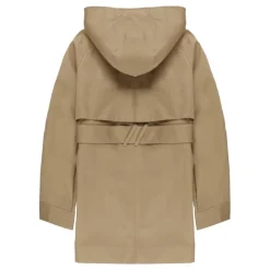 Kinderen Beige Katoenen Jas met Capuchon