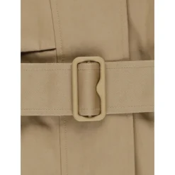 Kinderen Beige Katoenen Jas met Capuchon