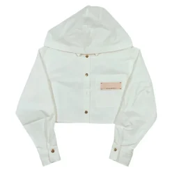 Kinderen Boter-Kleurige Geknipte Shirt met Capuchon