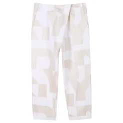 Kinderen Cream Broek met Gouden Folie