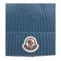 Kinderen Helder Blauwe Wollen Muts Logo