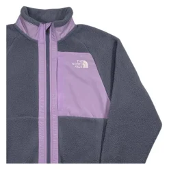 Kinderen Lila Sherpa Jas met Nylon Inzetstukken