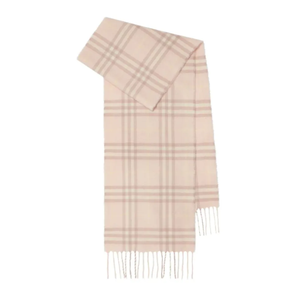 Kinderen Roze Ruit Sjaal Franje Rand