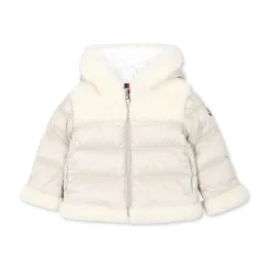 Kinderen Witte Jas met Faux-Shearling Trim
