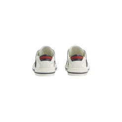 Kinderen Witte Sneakers Leer Stof Rubber