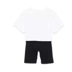 Kinderen Wit/Zwart Top en Shorts Set
