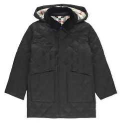 Kinderen Zwarte Gewatteerde Jas