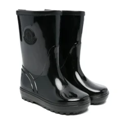 Kinderen Zwarte Laarzen Logo Plaque