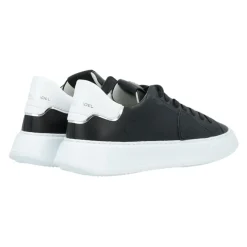 Kinderen Zwarte Leren Sneakers Low-Top
