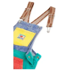 Kleur Blok Denim Tuinbroek