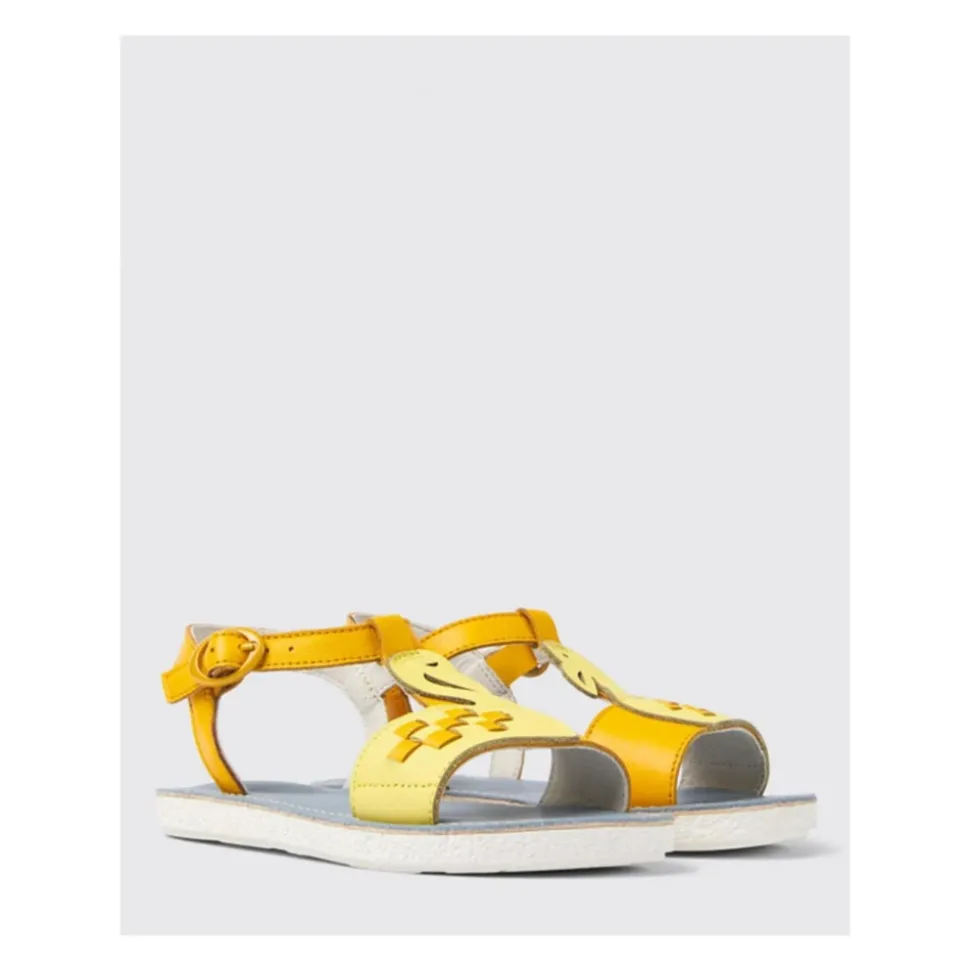 Kleurrijke Leren Kinderen Platte Sandalen