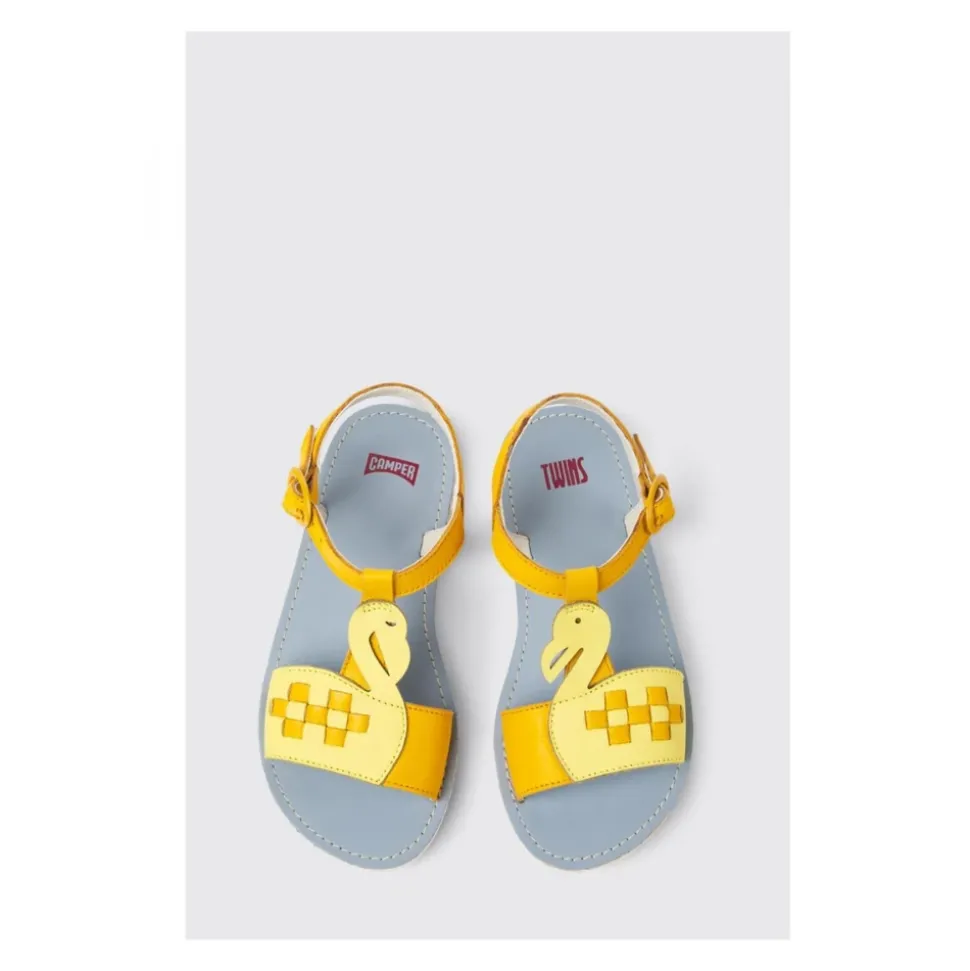 Kleurrijke Leren Kinderen Platte Sandalen