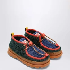 Kleurrijke platte schoenen polyester leer wol