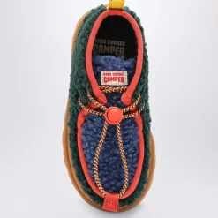 Kleurrijke platte schoenen polyester leer wol