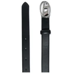 Kristalversierde leren kinderriem