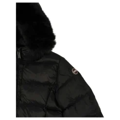 Lange Donzen Jas met Imitatiebont Kraag